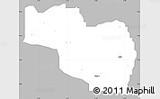 Gray Simple Map of EtsakoEa, single color outside