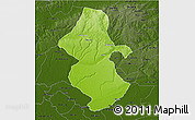 Physical 3D Map of Orhionmw, darken