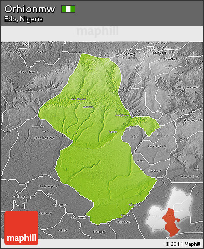 Physical 3D Map of Orhionmw, desaturated