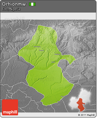 Physical 3D Map of Orhionmw, desaturated