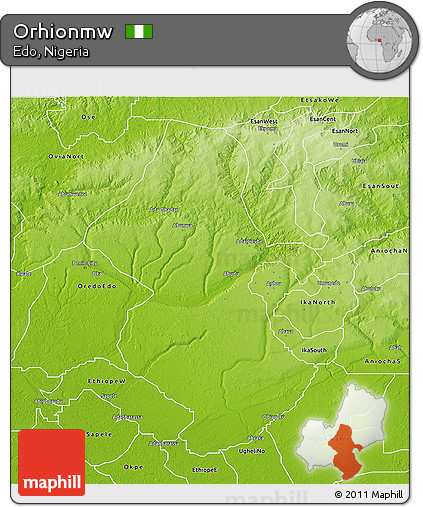 Physical 3D Map of Orhionmw