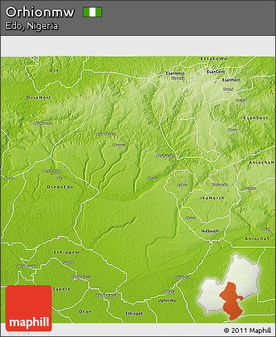 Physical 3D Map of Orhionmw