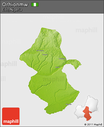 Physical 3D Map of Orhionmw, single color outside