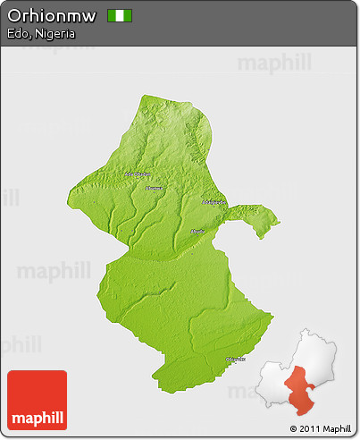 Physical 3D Map of Orhionmw, single color outside