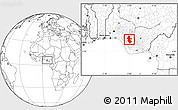 Blank Location Map of Orhionmw, highlighted parent region