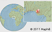 Savanna Style Location Map of Orhionmw, highlighted parent region, hill shading