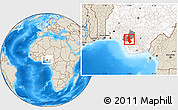 Shaded Relief Location Map of Orhionmw, highlighted country, highlighted parent region