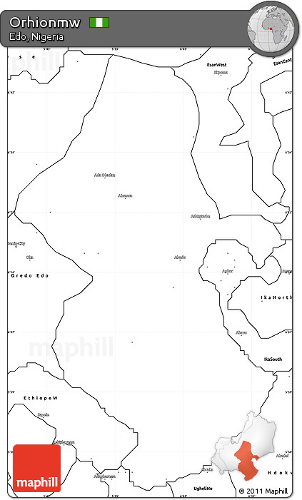 Blank Simple Map of Orhionmw