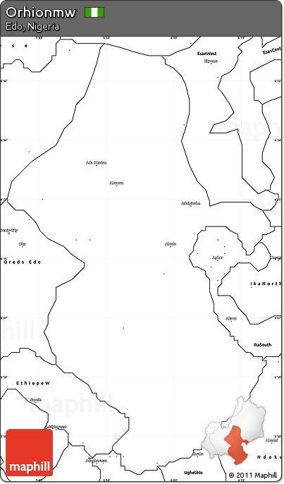 Blank Simple Map of Orhionmw