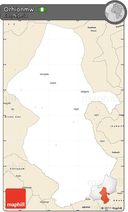 Classic Style Simple Map of Orhionmw
