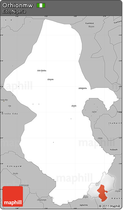 Gray Simple Map of Orhionmw