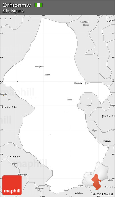 Silver Style Simple Map of Orhionmw