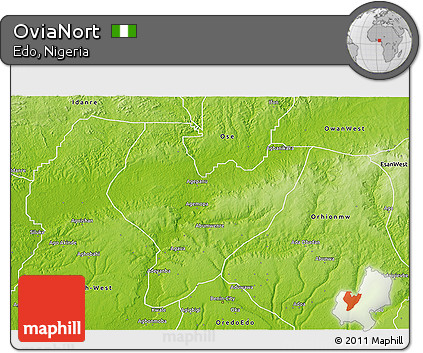 Physical 3D Map of OviaNort