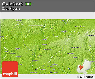 Physical 3D Map of OviaNort