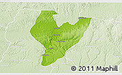 Physical 3D Map of OviaNort, lighten