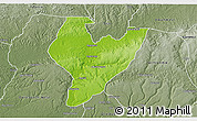 Physical 3D Map of OviaNort, semi-desaturated