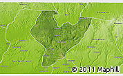 Satellite 3D Map of OviaNort, physical outside