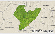 Satellite 3D Map of OviaNort, shaded relief outside