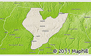 Shaded Relief 3D Map of OviaNort, physical outside