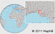 Gray Location Map of OviaNort, highlighted parent region