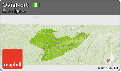 Physical Panoramic Map of OviaNort, lighten