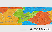 Physical Panoramic Map of OviaNort, political outside