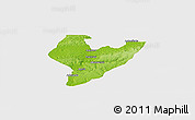 Physical Panoramic Map of OviaNort, single color outside