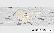 Shaded Relief Panoramic Map of OviaNort, desaturated