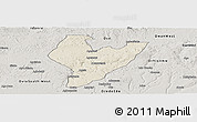 Shaded Relief Panoramic Map of OviaNort, semi-desaturated