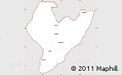 Classic Style Simple Map of OviaNort, cropped outside