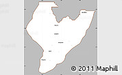 Gray Simple Map of OviaNort, cropped outside