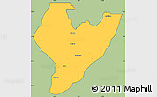 Savanna Style Simple Map of OviaNort, cropped outside