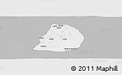 Gray Panoramic Map of OwanWest, single color outside