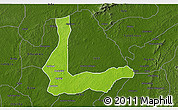 Physical 3D Map of Abakalik, darken
