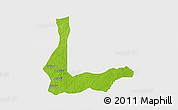 Physical 3D Map of Abakalik, single color outside
