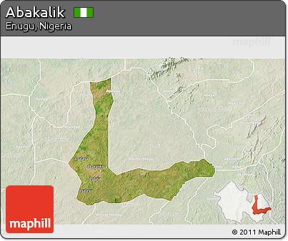 Satellite 3D Map of Abakalik, lighten
