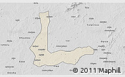 Shaded Relief 3D Map of Abakalik, desaturated