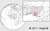 Blank Location Map of Abakalik, highlighted country, highlighted parent region, within the entire country