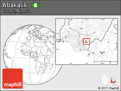 Blank Location Map of Abakalik, highlighted parent region