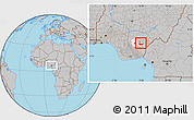 Gray Location Map of Abakalik, highlighted parent region