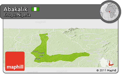 Physical Panoramic Map of Abakalik, lighten