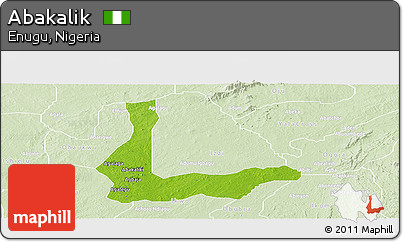 Physical Panoramic Map of Abakalik, lighten