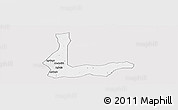 Silver Style Panoramic Map of Abakalik, single color outside