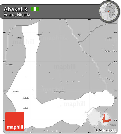 Gray Simple Map of Abakalik