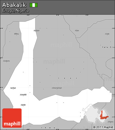 Gray Simple Map of Abakalik