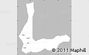 Gray Simple Map of Abakalik, single color outside
