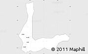 Silver Style Simple Map of Abakalik, single color outside