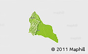 Physical 3D Map of Awgu, single color outside