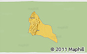 Savanna Style 3D Map of Awgu, single color outside