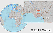 Gray Location Map of Igbo-Eze
